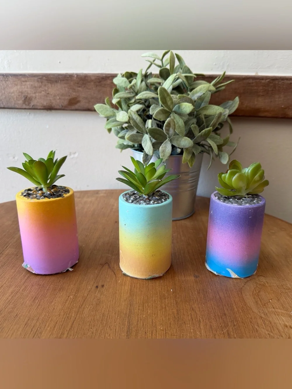 Hobby Lobby Gradient ombré Mini Succulent Planters